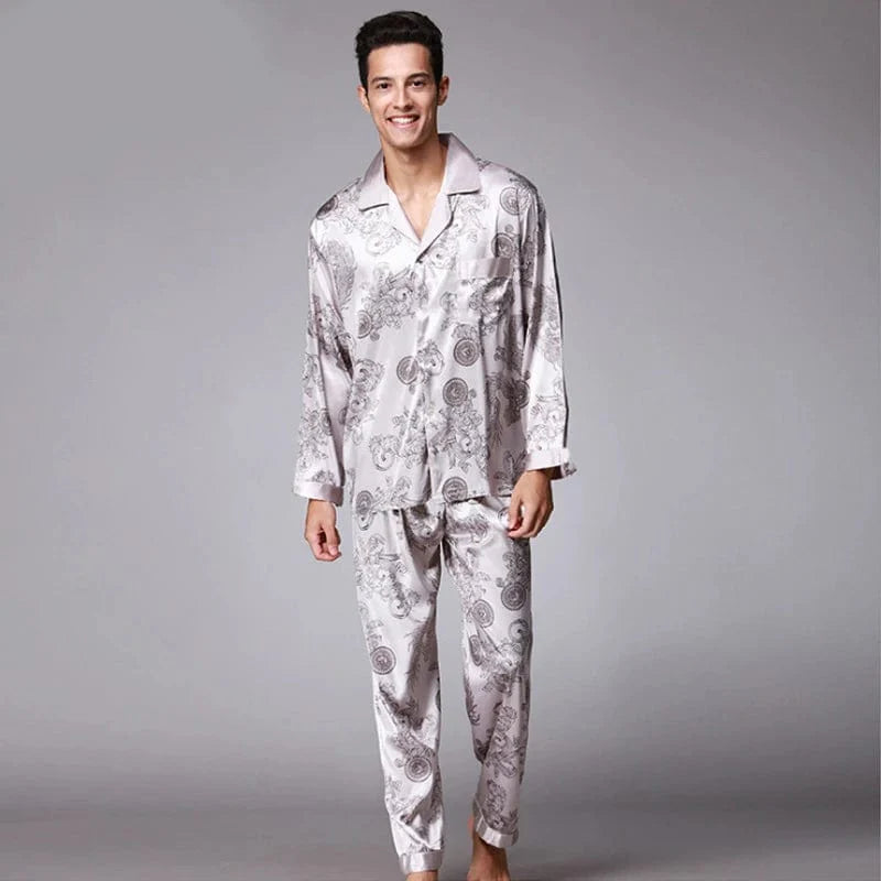 Silk Satin Pajamas Mens