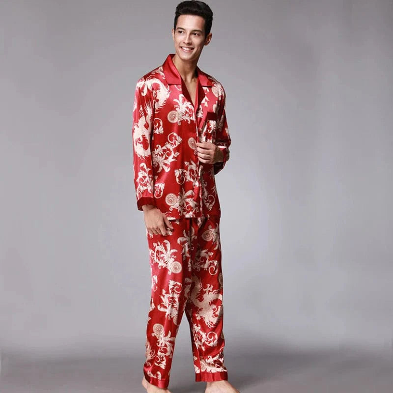 Silk Satin Pajamas Mens