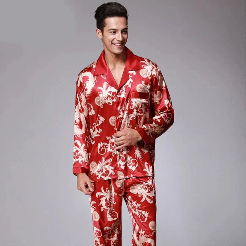 Silk Satin Pajamas Mens