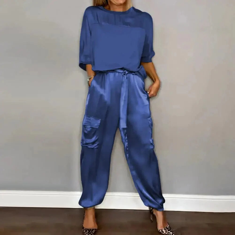 Style Satin Cargo Pants