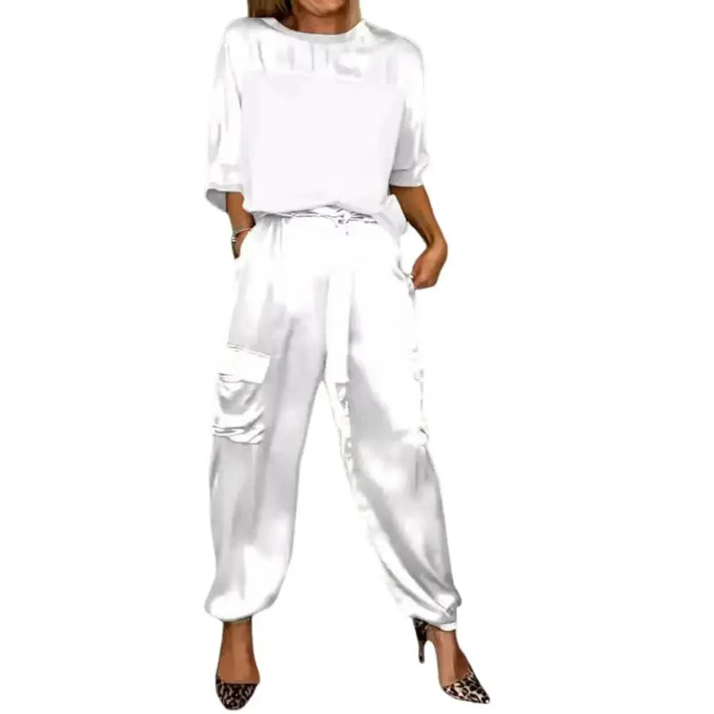 Style Satin Cargo Pants