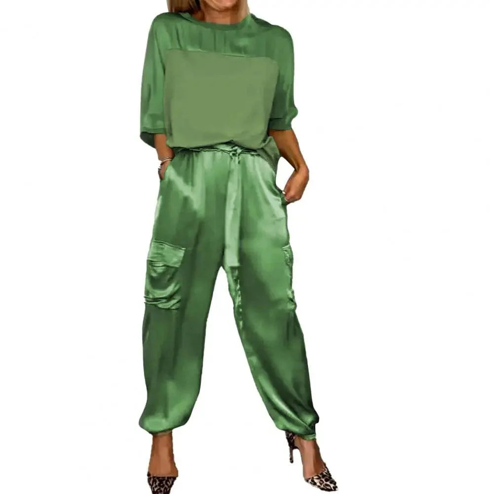 Style Satin Cargo Pants