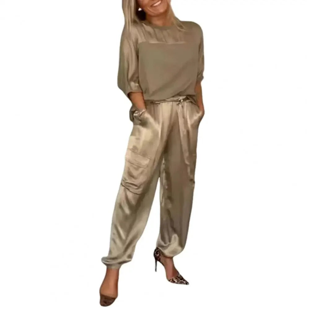 Style Satin Cargo Pants