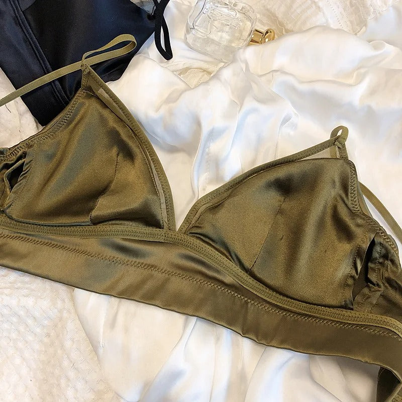 Satin Triangle Bra