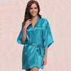 Turquoise Satin Kimonos