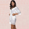 White Satin Kimono Lace