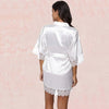 White Satin Kimono Lace