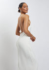 White Satin Maxi Dress