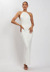 White Satin Maxi Dress