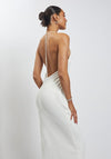 White Satin Maxi Dress