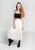 White Satin Midi Skirt