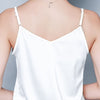 White Satin Tank Top