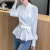 White Silk Satin Blouse