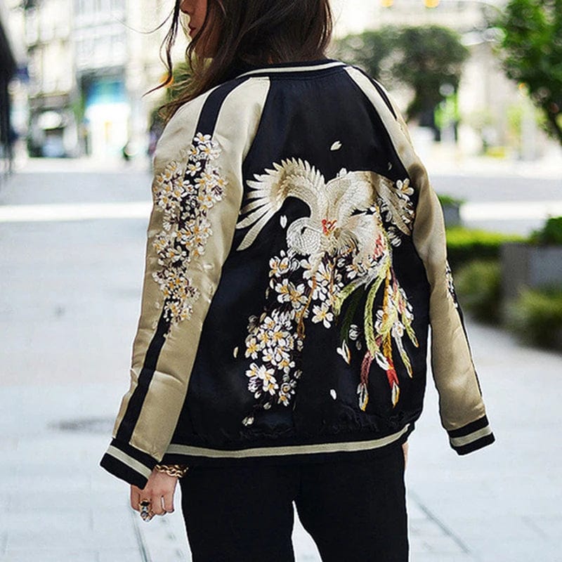 Women's Satin Baseball Jacket
