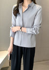 Women's Satin Button Down Shirt