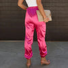 Women's Satin Cargo Pants