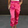 Women's Satin Cargo Pants