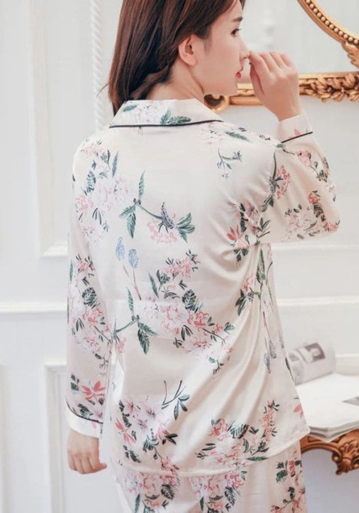 Women's Satin Pajama Pant Sets