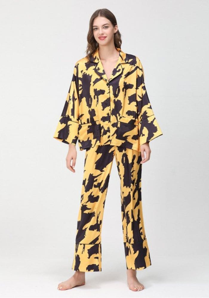 Women's Satin Pajama Sets Long Sleeve