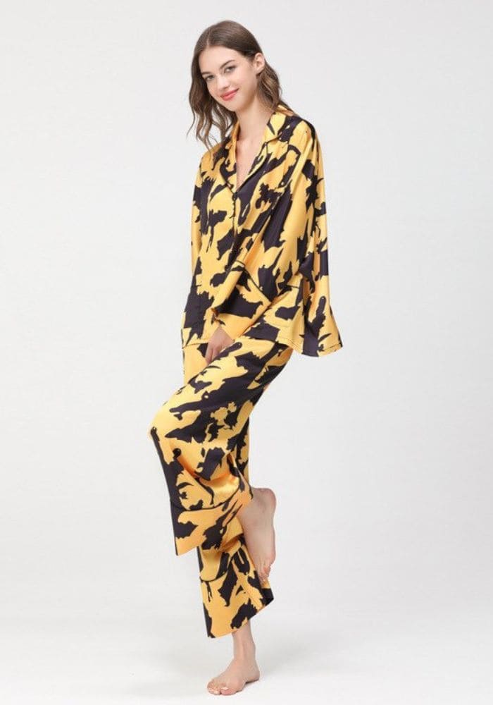 Women's Satin Pajama Sets Long Sleeve