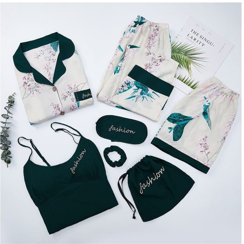 Women Satin Pajamas Set