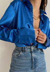 Womens Oversized Satin Shirt