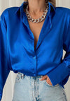 Womens Oversized Satin Shirt