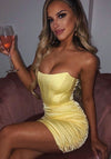 Yellow Satin Mini Dress